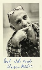 Alf Garnett : Warren Mitchell - Signed Autograph Postcard Promo Photo