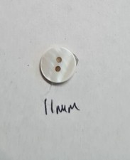 Small Round Mother of Pearl Shell Button 11mm - Wholesale (s4)