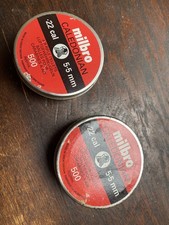 VINTAGE PACKAGING TIN AIRGUN .22CAL PELLETS MILBRO CALEDONIAN MADE GREAT BRITAIN