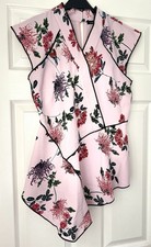 M&S Limited Edition Oriental Style Floral Blouse Top Chinese Mix Ladies Size 8