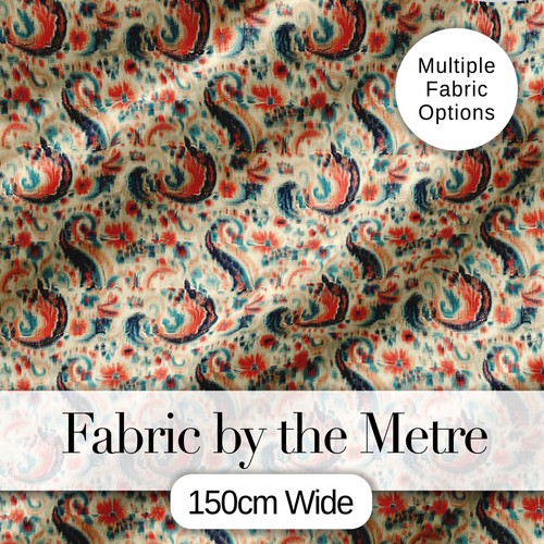 Bohemian paisley red blue - bohemian,