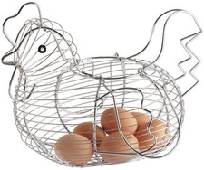 Vintage Chicken Wire Egg Storage Basket (Holds 24 eggs)