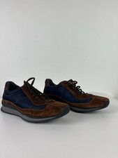 Prada Sport  Sneakers Mens EU 34 Brown Suede Blue Fabric Americas Cup Italy