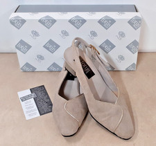 Lotus Serenade Beige Shoes Faux Suede Womens Slingback Size 3.5C Box Charity