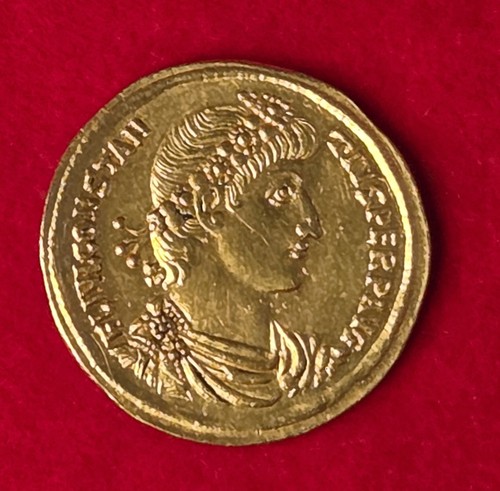 Roman gold solidus constantius - roman,