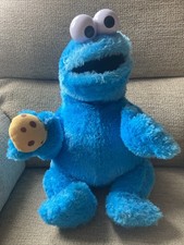 Rare Sesame Street Cookie Monster Talking Hand Puppet Plush Soft Toy Doll 18"