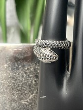 Thomas Sabo Blk Gem Snake Ring