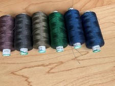 6x Madeira FS 20 spools of metallic machine embroidery thread black colours mix