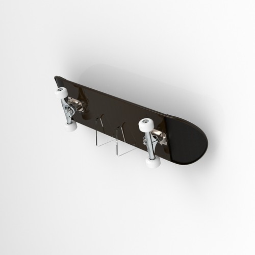 Clear skateboard mounts deck - clear,