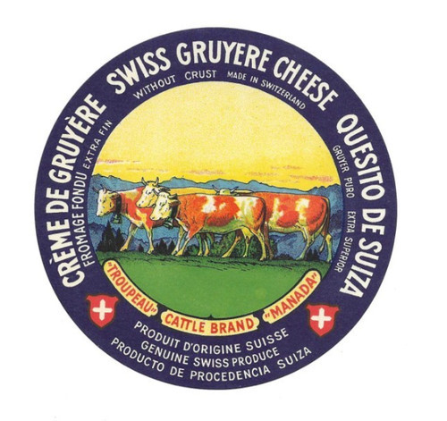 Cheese label cattle brand - cheese,