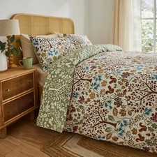 NEW IN PACK DUNELM Woodland Polycotton King Size  Reversible Duvet Cover Set
