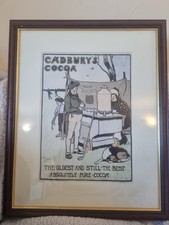 Cecil Aldin Framed 1902 Cadbury's Cocoa Oldest Best Advert Print