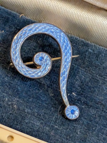 Antique blue enamel mark - enamel,