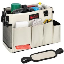Vinsani Cleaning Caddy Multifunctional Storage Organiser Bag w Handle & Straps
