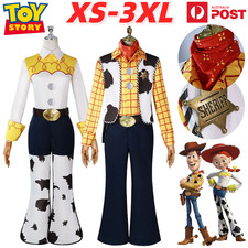 Toy Story Costume Woody Jessie Cosplay Outfit Fancy Dress Hat Halloween Party AU
