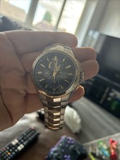 Seiko Coutura Men's Black Chronograph Dial Two Tone Stainless Steel Watch