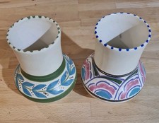 2 HONITON Pottery Devon 4” Vases