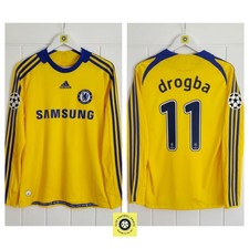 Chelsea Third Football Shirt 2008/09 Didier Drogba #11 Cfc Long Sleeve Samsung M