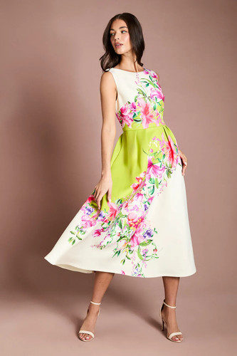 Coast ivory fit flare dress - &,