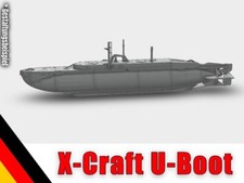 X-Craft U-Boat "Full" Submarine Royal Navy WW2 Model Kit 3D Print 1:100-1:35
