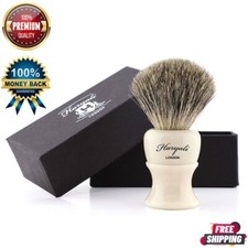 Super Badger Hair Shaving Brush For Mens Facial Shave-Handle Resin & Color Ivory