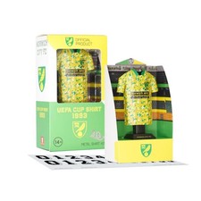 Norwich City Metal Football Shirt Personalised 1993 UEFA Cup Home Kit Shirt