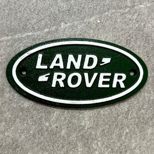 Land rover sign cast iron - land,