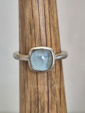 Genuine Ti Sento Blue Stone Solitaire Sterling Silver Ring Size N