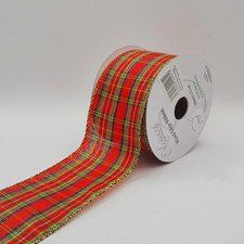 CHRISTMAS RIBBON WIRE EDGED -