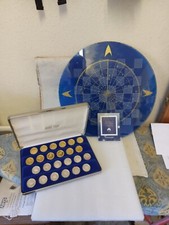 1993 Franklin Mint 24k Plated Gold & Silver Star Trek Checkers Set Draughts cert