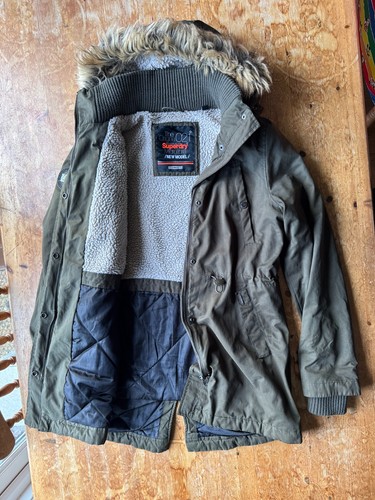 Womens superdry green parka - superdry,