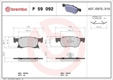 P59092 BRAKE PAD SET, DISC