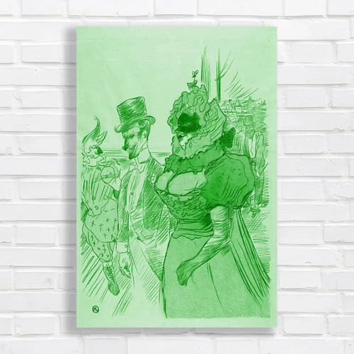 Vintage surreal couple - surreal, green