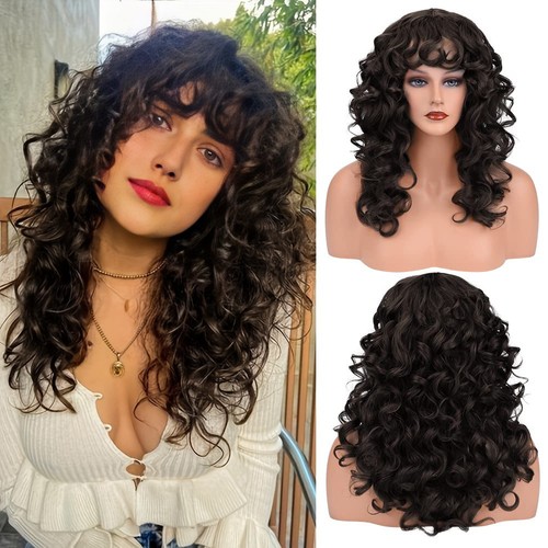 Women long curly wavy wig - women's,