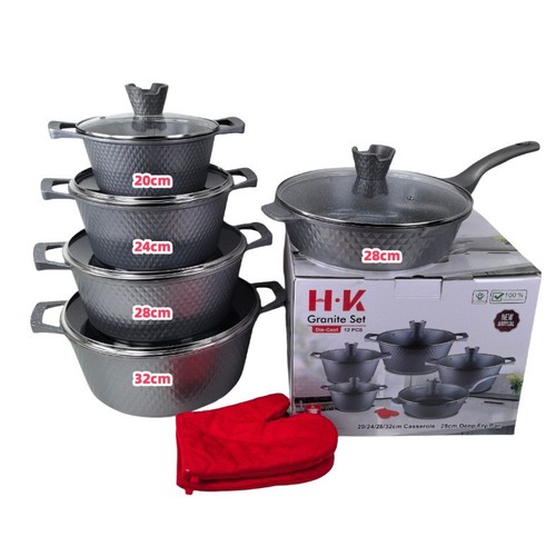 12pcs granite non stick - 12pcs,
