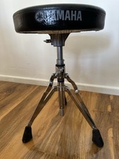 YamahaDS-550OUDrum Throne Stool Seat Saddle Chair PURPLE BADGE Double Brace- EUC