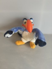 Disney 1993 Mattel Plush Lion King Zazu Plush Soft Toy Vinyl Face Bird Hornbill