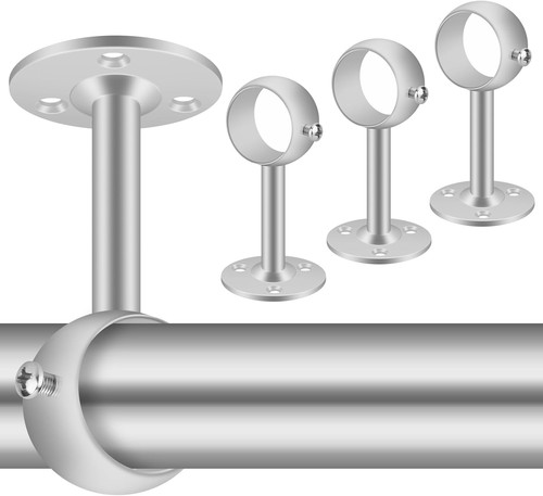 Ceiling curtain pole brackets - pole,