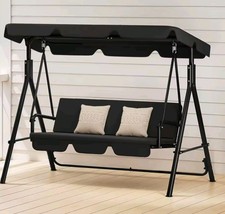 3-Seater Black Swing Chair