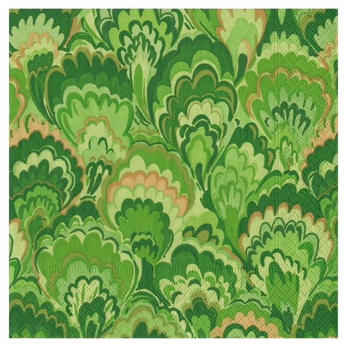 Marbled ceramica green caspari - marbled,
