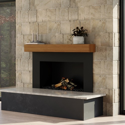 5ft oak fireplace mantel beam - fireplace,