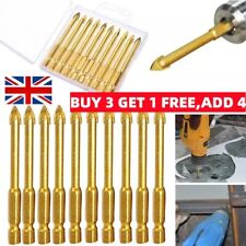 10Pcs 6mm Glass Drill Bits Set Porcelain Ceramic Tile Marble Tungsten Spear Head