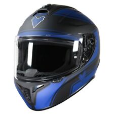 Frank Thomas FT815 Motorcycle Helmet Matt Black Blue