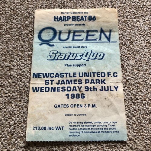 Queen ticket james park - queen,