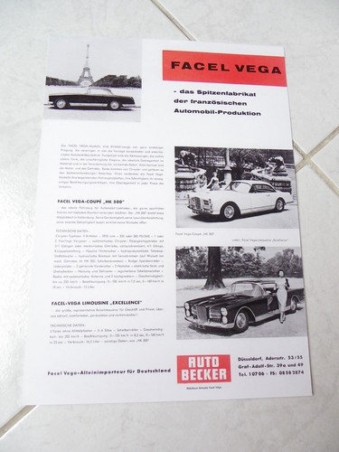 Facel vega hk500 - facel, excellence