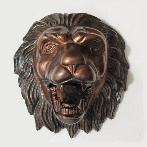 Metal lion head wall - metal,