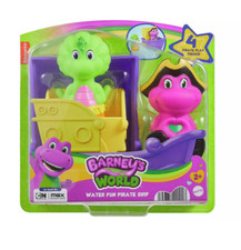 Fisher-Price Mattel Barney’s World Toddler Toys, Water Fun Pirate Ship, 4-Piece