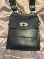 Genuine Mulberry Large Black Anthony Messenger Bag