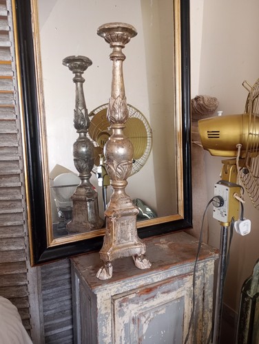 Antique silver gilt pricket - antique,