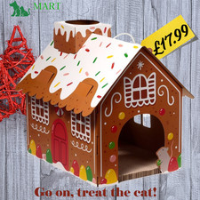 Christmas Gingerbread Lane Cat Playhouse Den - Sale For Our Animal Charity NEW